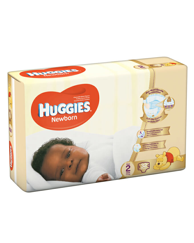 huggies newborn nappies size 2